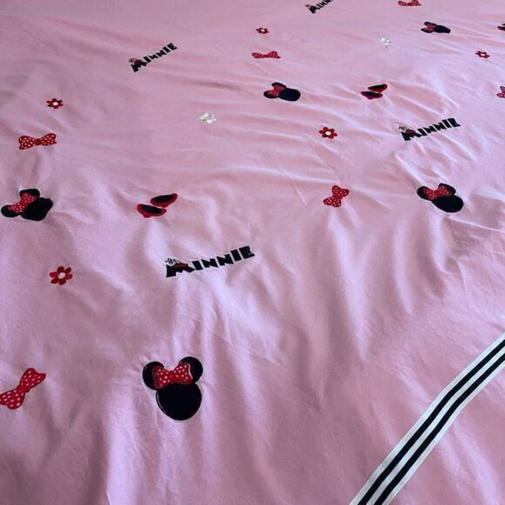 Minnie Mouse Pink Embroidered Duvet‎ Cover